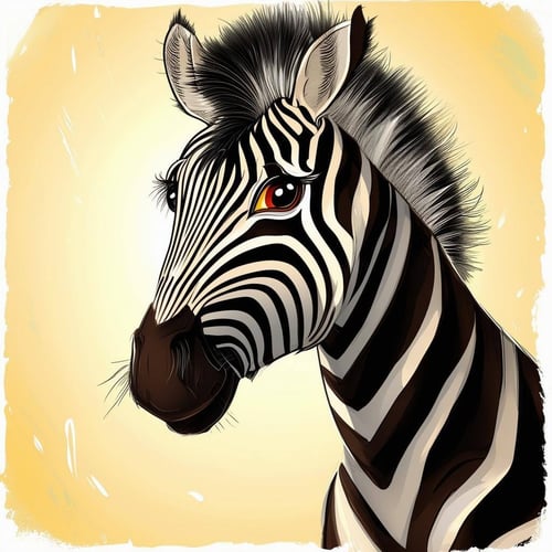 cartoon zebra